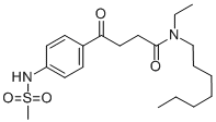 N-乙基-N-庚基-4-[(甲磺酰氨基)苯基]-4-氧代丁酰胺