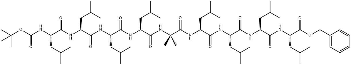 tert-butoxycarbonylleucyl-leucyl-leucyl-leucyl-aminoisobutyryl-leucyl-leucyl-leucyl-leucine benzyl ester