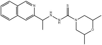 2,6-DIMETHYLMORPHOLINE-4-CARBOTHIOIC ACID 2-[1-[3-ISOQUINOLYL]ETHYL]HY DRAZIDE