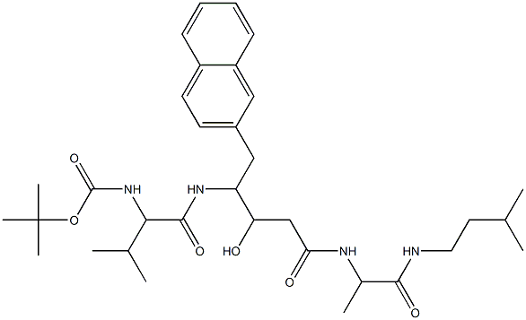 tert-Boc-valyl-(3-hydroxy-4-amino-5-(2-naphthyl)pentanoyl)-alanylisoamylamide