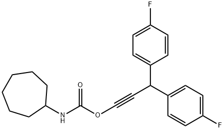 Di-(p-fluorophenyl)propynyl-N-cycloheptyl-carbamate