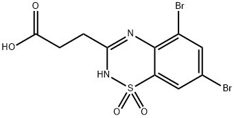 5,7-Dibromo-2H-1,2,4-benzothiadiazine-3-propanoic acid 1,1-dioxide