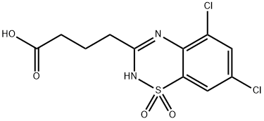 5,7-Dichloro-2H-1,2,4-benzothiadiazine-3-butanoic acid 1,1-dioxide