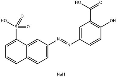2-Hydroxy-5-[(8-sulfo-2-naphthalenyl)azo]benzoic acid disodium salt