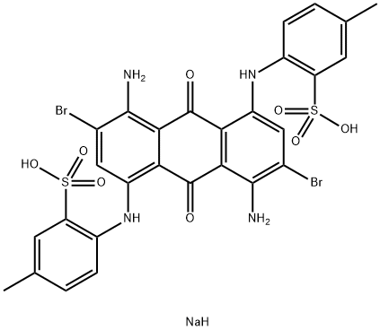 Benzenesulfonic acid, 2,2'-[(4,8-diamino-3,7-dibromo- 9,10-dihydro-9,10-dioxo-1,5-anthracenediyl)diimino ]bis[5-methyl-, disodium salt