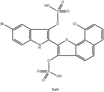 5-溴-2-[9-氯-3-(磺酸基氧基)萘并[1,2-B]噻吩-2-基]-1H-吲哚-3-基硫酸酯二钠盐
