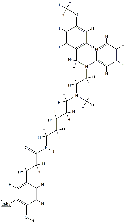Benzenepropanamide, 4-hydroxy-3-(iodo-125I)-N-(5-((2-(((4-methoxypheny l)methyl)-2-pyridinylamino)ethyl)methylamino)pentyl)-