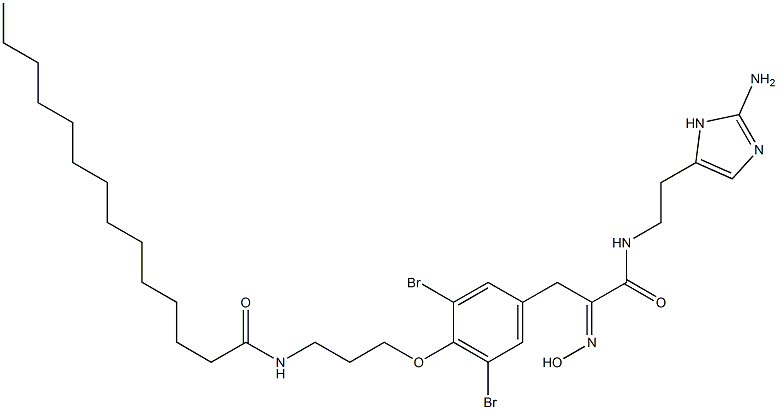 N-[2-(2-Amino-1H-imidazol-4-yl)ethyl]-3,5-dibromo-α-(hydroxyimino)-4-[3-[(1-oxotetradecyl)amino]propoxy]benzenepropanamide