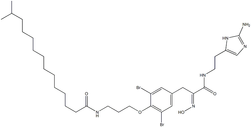N-[2-(2-Amino-1H-imidazol-4-yl)ethyl]-3,5-dibromo-α-(hydroxyimino)-4-[3-[(13-methyl-1-oxotetradecyl)amino]propoxy]benzenepropanamide