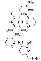 (2S)-6-amino-2-[[(2S)-2-[[(2S)-2-[[(2S)-2-[[(2S)-2-[(2-aminoacetyl)ami no]-4-methyl-pentanoyl]amino]-4-methyl-pentanoyl]amino]-3-carboxy-prop anoyl]amino]-4-methyl-pentanoyl]amino]hexanoic acid