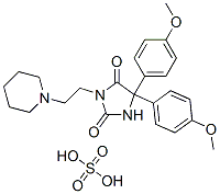 5,5-bis(4-methoxyphenyl)-3-[2-(1-piperidyl)ethyl]imidazolidine-2,4-dio ne, sulfuric acid