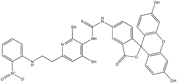 (2-nitroaniline-N-ethyldithio)-2-(pyridyl-5-thioureido-N'-(5-fluorescein))