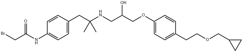 1-(4-(2-cyclopropylmethoxyethyl)phenoxy)-3-(1-(4-bromoacetamidophenyl)-2-methyl-propylamine)-2-propanol