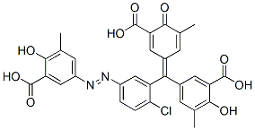 5-[[2-Chloro-5-[(3-carboxy-4-hydroxy-5-methylphenyl)azo]phenyl](3-carboxy-5-methyl-4-oxo-2,5-cyclohexadien-1-ylidene)methyl]-2-hydroxy-3-methylbenzoic acid