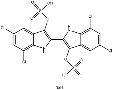 5,5',7,7'-Tetrachloro-2,2'-bi[1H-indole]-3,3'-diol bis(sulfuric acid sodium) salt