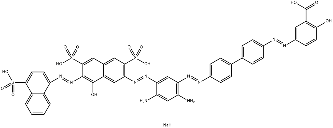 5-[[4'-[[2,4-Diamino-5-[[7-[(4-sodiosulfo-1-naphthalenyl)azo]-8-hydroxy-3,6-bis(sodiosulfo)-2-naphthalenyl]azo]phenyl]azo][1,1'-biphenyl]-4-yl]azo]-2-hydroxybenzoic acid sodium salt