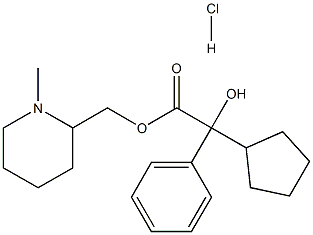 (1-methyl-3,4,5,6-tetrahydro-2H-pyridin-2-yl)methyl 2-cyclopentyl-2-hy droxy-2-phenyl-acetate chloride