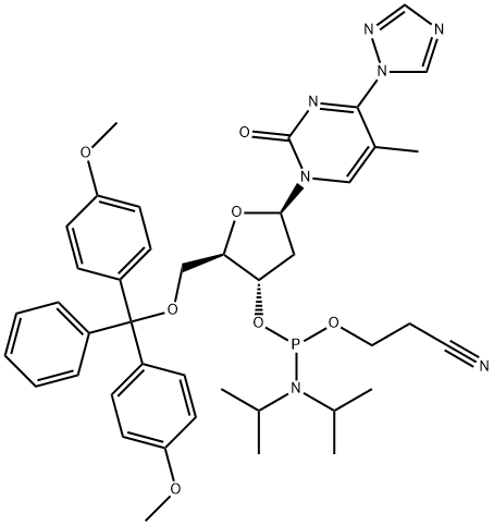 (2R,3S,5R)-2-((BIS(4-METHOXYPHENYL)(PHENYL)METHOXY)METHYL)-5-(5-METHYL-2-OXO-4-(1H-1,2,4-TRIAZOL-1-YL)PYRIMIDIN-1(2H)-YL)TETRAHYDROFURAN-3-YL 2-CYANOETHYL DIISOPROPYLPHOSPHORAMIDITE