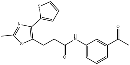 N-(3-acetylphenyl)-3-[2-methyl-4-(thiophen-2-yl)-1,3-thiazol-5-yl]propanamide