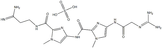 4-((((Aminoiminomethyl)amino)acetyl)amino)-N-(2-(((3-amino-3-iminoprop yl)amino)carbonyl)-1-methyl-1H-imidazol-4-yl)-1-methyl-1H-imidazole-2- carboxamide sulfate (1:1)