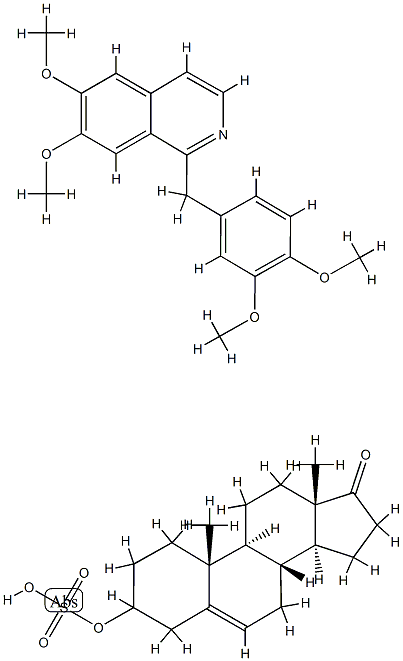1-[(3,4-dimethoxyphenyl)methyl]-6,7-dimethoxy-isoquinoline, (8R,9S,10R ,13S,14S)-10,13-dimethyl-17-oxo-3-sulfooxy-1,2,3,4,7,8,9,11,12,14,15,1 6-dodecahydrocyclopenta[a]phenanthrene
