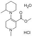 Nicotinic acid, 1,2,5,6-tetrahydro-1-methyl-4-(2-methylpiperidino)-, m ethyl ester, hydrochloride, hydrate