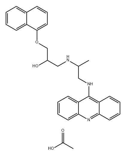 1-{{[2-(9-Acridinyl)-amino]-1-methylethyl}-amino}- 3-(1-naphthaleneoxy)-2-p