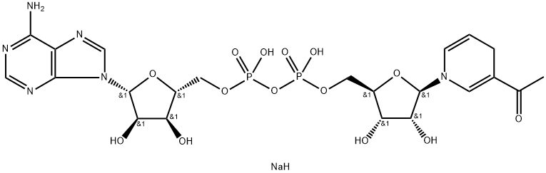1-(1,4-二氢-1-BETA-D-呋喃核糖基-3-吡啶基)乙酮 5'-P'-(腺苷 5'-(三氢二磷酸酯))酯二钠盐