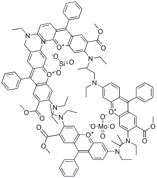 Xanthylium, 3,6-bis(diethylamino)-9-2-(methoxycarbonyl)phenyl-, molybdatesilicate