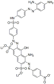 2,7-Naphthalenedisulfonic acid, 4-amino-6-4-4-(2,4-diaminophenyl)azophenylaminosulfonylphenylazo-5-hydroxy-3-(4-nitrophenyl)azo-, lithium salt
