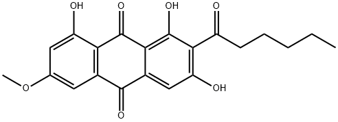 1,3,8-Trihydroxy-6-methoxy-2-(1-oxohexyl)-9,10-anthraquinone