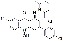 7-Chloro-3-[2,4-dichlorophenyl]-1-[[2,6-dimethyl-1-piperidinyl]imino]- 1,3,4,10-tetrahydro-10-hydroxy-9(2H)-acridinone