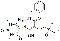 Pyrimido[2,1-f]purine-2,4,8(1H,3H,9H)-trione,  7-[2-(ethylsulfonyl)ethyl]-6-hydroxy-1,3-dimethyl-9-(phenylmethyl)-