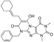 Pyrimido[2,1-f]purine-2,4,8(1H,3H,9H)-trione,  7-(2-cyclohexylideneethyl)-6-hydroxy-1,3-dimethyl-9-(phenylmethyl)-