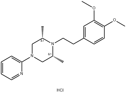 1-[2-(3,4-dimethoxyphenyl)ethyl]-2,6-dimethyl-4-pyridin-2-yl-piperazin e hydrochloride