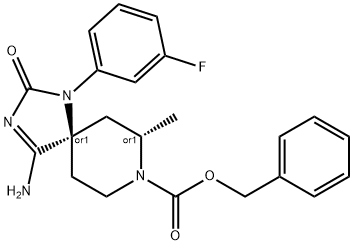 1,3,8-Triazaspiro[4.5]dec-3-ene-8-carboxylic acid, 4-amino-1-(3-fluorophenyl)-7-