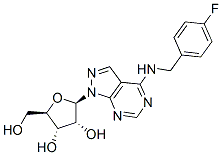 4-[p-Fluorobenzylamino]-1-beta-d-ribofuranosylpyrazolo[3,4-d]pyrimidin e