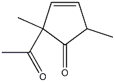3-Cyclopenten-1-one, 2-acetyl-2,5-dimethyl- (6CI)