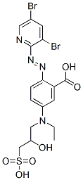 2-[(3,5-Dibromopyridin-2-yl)azo]-5-[ethyl(2-hydroxy-3-sulfopropyl)amino]benzoic acid