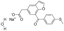 Sodium 7-(p-(methylthio)benzoyl)-5-benzofuranacetate, hydrate