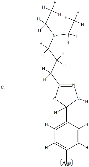 delta(sup 4)-1,2,4-Oxadiazoline, 5-(3-(diethylamino)propyl)-3-(p-chlor ophenyl)-, hydrochloride