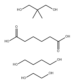 Adipic acid-1,4-butanediol-2,2-dimethyl-1,3-propanediol-1,2-ethanediol copo