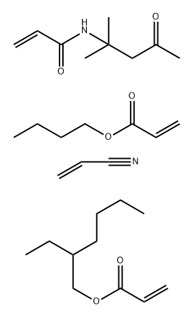 2-Propenoic acid, butyl ester, polymer with N-(1,1-dimethyl-3-oxobutyl)-2-propenamide, 2-ethylhexyl 2-propenoate and 2-propenenitrile