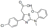 2-[4-(4-chlorophenyl)-2-[(2-methoxyphenyl)methylamino]-1,3-thiazol-5-y l]acetic acid