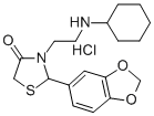 4-Thiazolidinone, 3-(2-(cyclohexylamino)ethyl)-2-(3,4-methylenedioxyph enyl)-, monohydrochloride