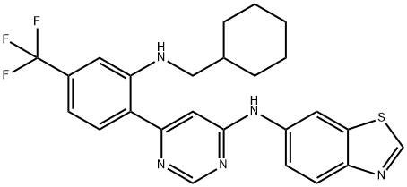 6-Benzothiazolamine, N-[6-[2-[(cyclohexylmethyl)amino]-4-(trifluoromethyl)phenyl]-4-pyrimidinyl]-
