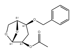 .beta.-D-ribo-Hexopyranose, 1,6-anhydro-3-deoxy-4-O-(phenylmethyl)-, acetate