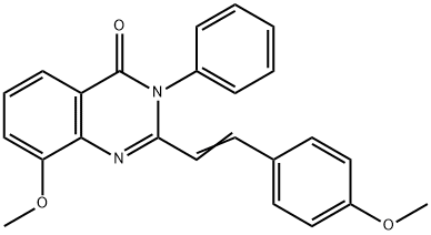 4(3H)-Quinazolinone,  8-methoxy-2-(p-methoxystyryl)-3-phenyl-  (6CI)