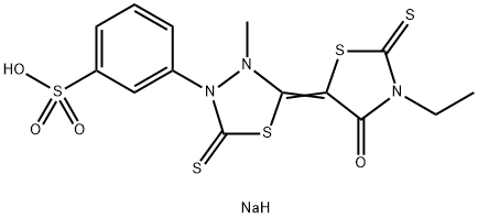 SODIUM M-[5-(3-ETHYL-4-OXO-2-THIOXO-5-THIAZOLIDINYLIDENE)-4-METHYL-2-THIOXO-1,3,4-THIADIAZOLIDIN-3-Y