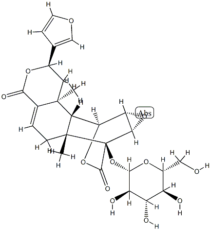 [2R,(-)]-2α-(3-Furanyl)-7α-(β-D-glucopyranosyloxy)-1,2,6,6a,7,7aα,8aα,9,9aα,9b-decahydro-6aα,9bβ-dimethyl-9β,7-(epoxymethano)-4H-oxireno[6,7]naphtho[2,1-c]pyran-4,11-dione